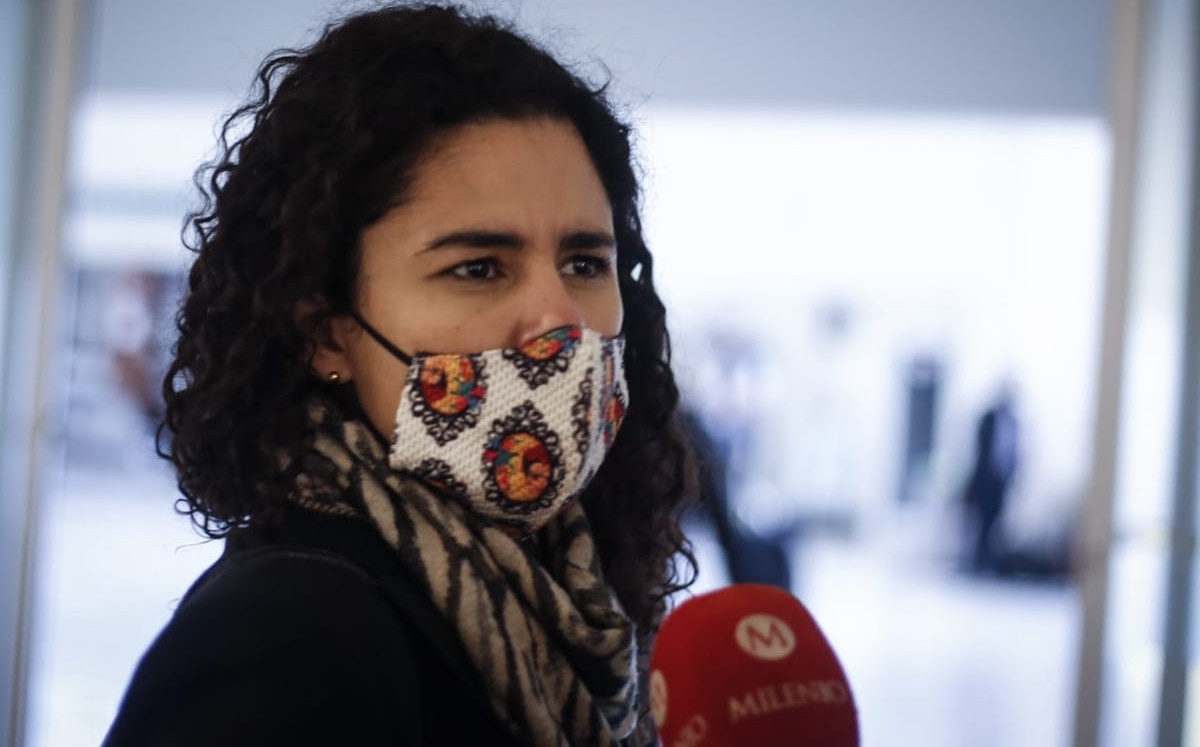 Luisa Alcalde arribó a San Luis Potosí previo al encuentro de López Obrador con gobernadores. (Araceli López)