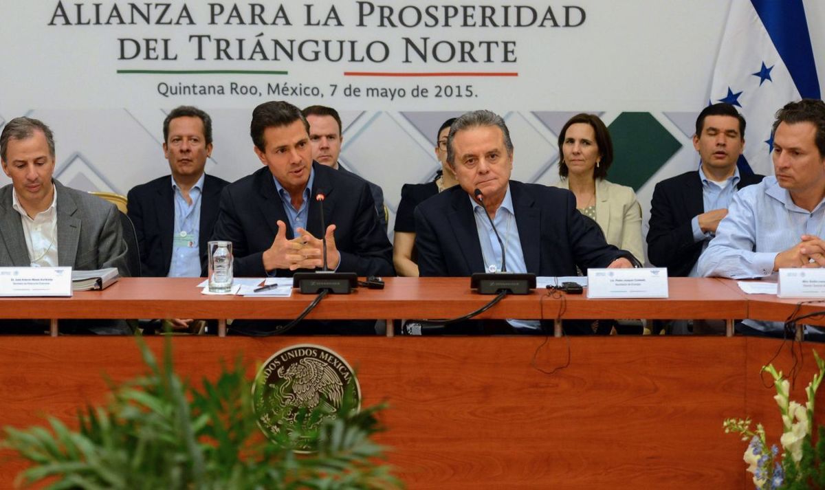 Enrique Peña Nieto acompañado de Emilio Lozoya y José Antonio Meade | Cuartoscuro