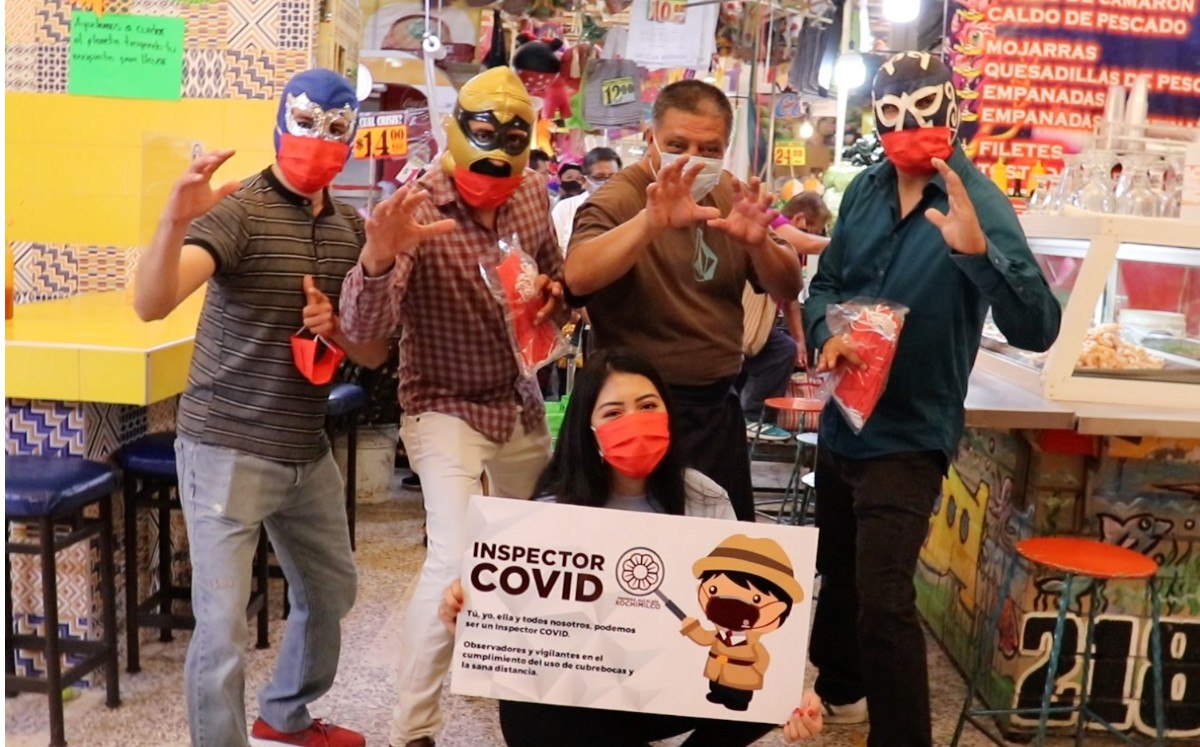 Lanzan campaña "Inspector Covid" en Xochimilco. (Especial)