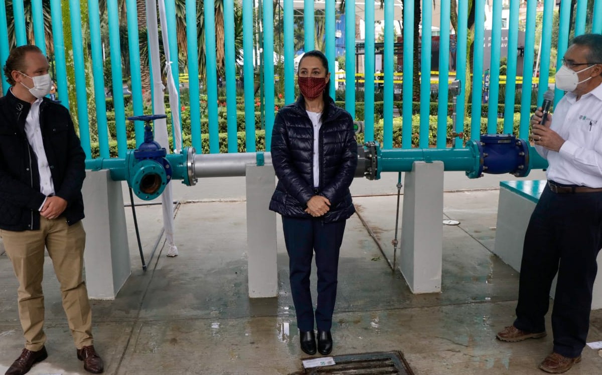 Claudia Sheinbaum dijo que también se busca detectar las fugas para una mejor distribución del líquido. (Especial)