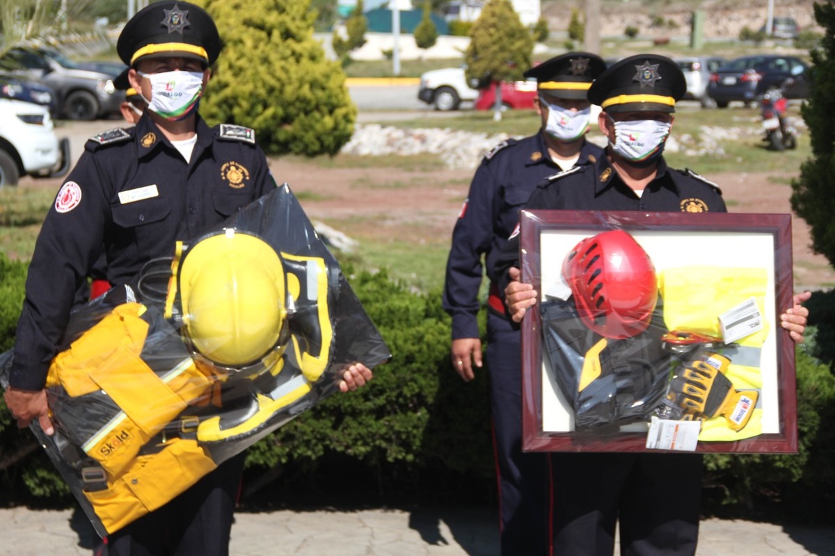Bomberos de Hidalgo. (Cortesía)