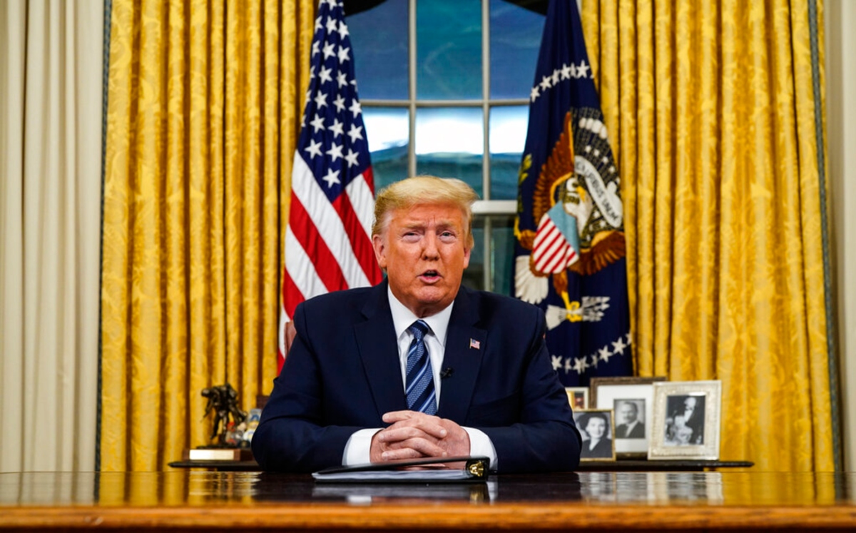 El presidente de Estados Unidos, Donald Trump, en la Casa Blanca. (AP)