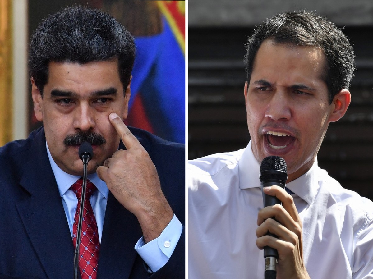 Nicolás Maduro, presidente de Venezuela, y Juan Guaidó, líder de la Asamblea Nacional. | AFP