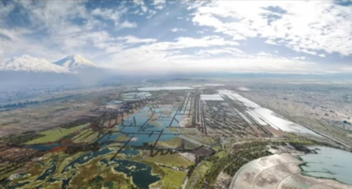 Previsión artística de Parque Ecológico Lago de Texcoco. | Captura video