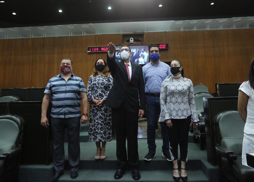Ángel Mario García Guerra en la toma de protesta como magistrado del TSJ. Foto: Jorge López.