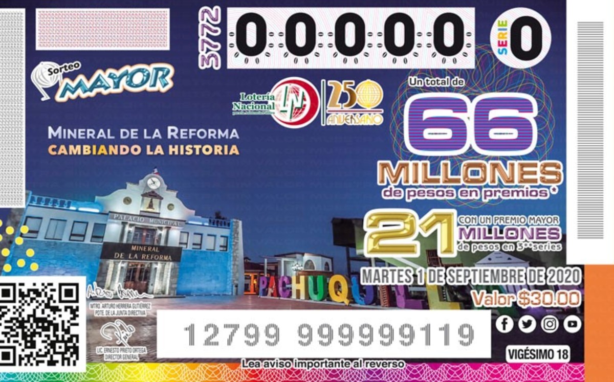 Billete conmemorativo del centenario del municipio Mineral de la Reforma. (Especial)