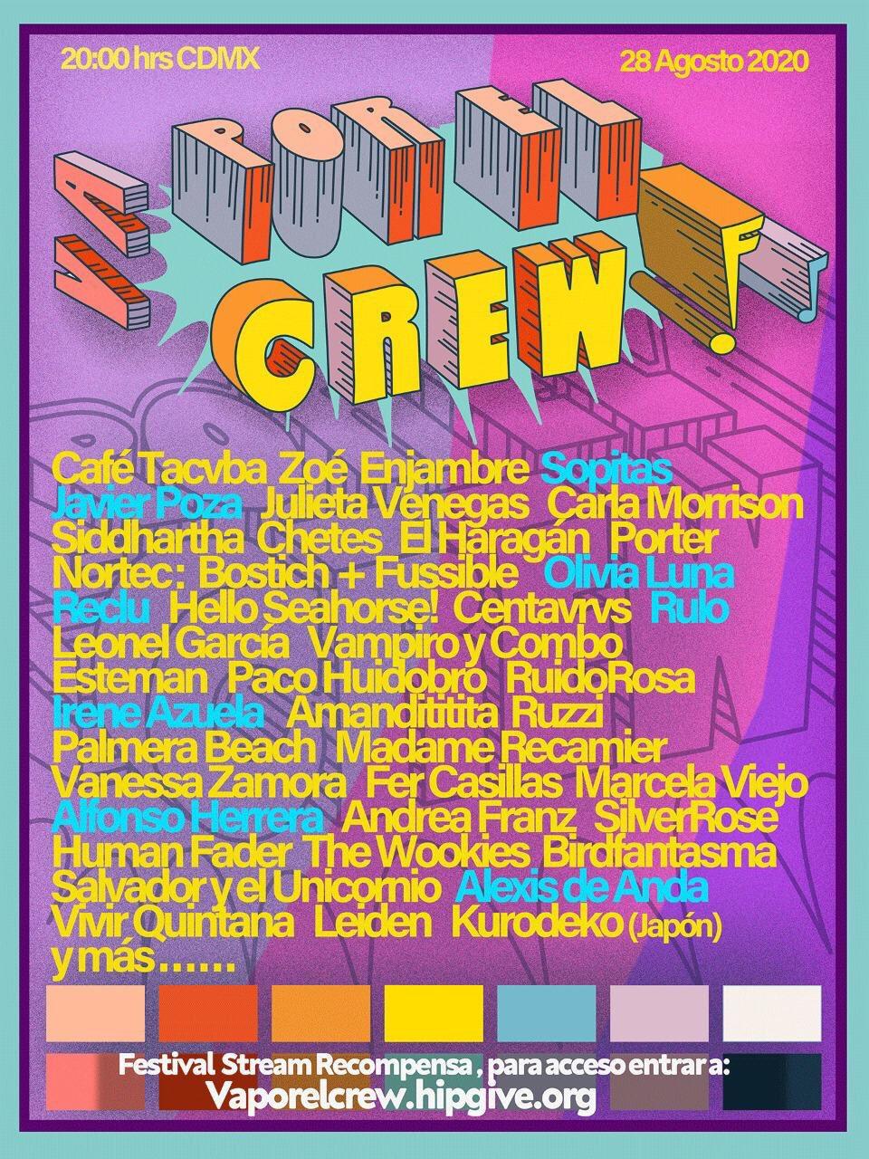 Concierto virtual 'Va por el crew' (Twitter).