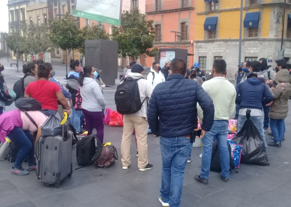 Los maestros instalaron un plantón en el Zócalo de CdMx. | César Velázquez