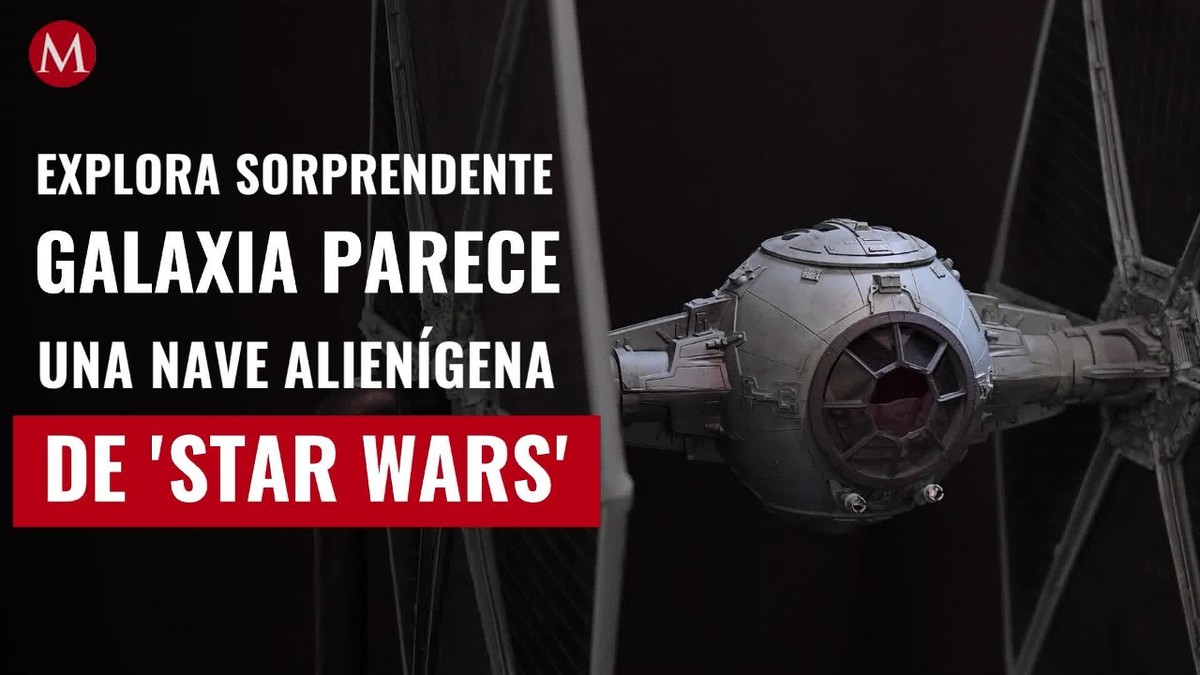 NASA explora sorprendente galaxia que parece una nave alienígena de 'Star Wars'