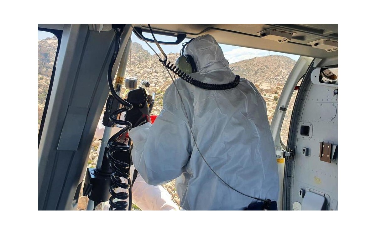 Se solicitó el apoyo de un helicóptero de la policía estatal para el rescate. (Archivo)