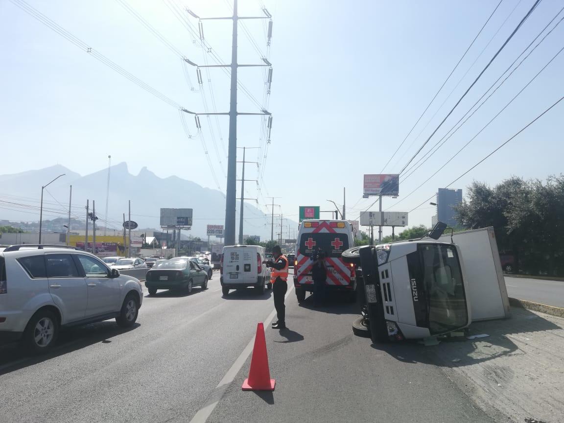 El accidente ocurrió en el municipio de Monterrey. Foto: Sandra González.
