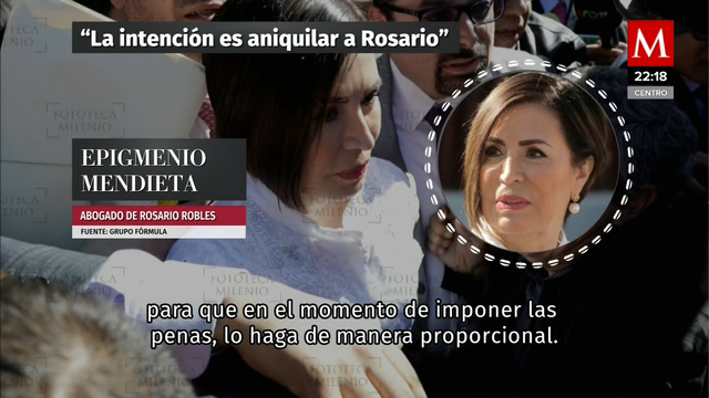 FGR busca "aniquilar" a Rosario Robles con solicitud de pena: abogado