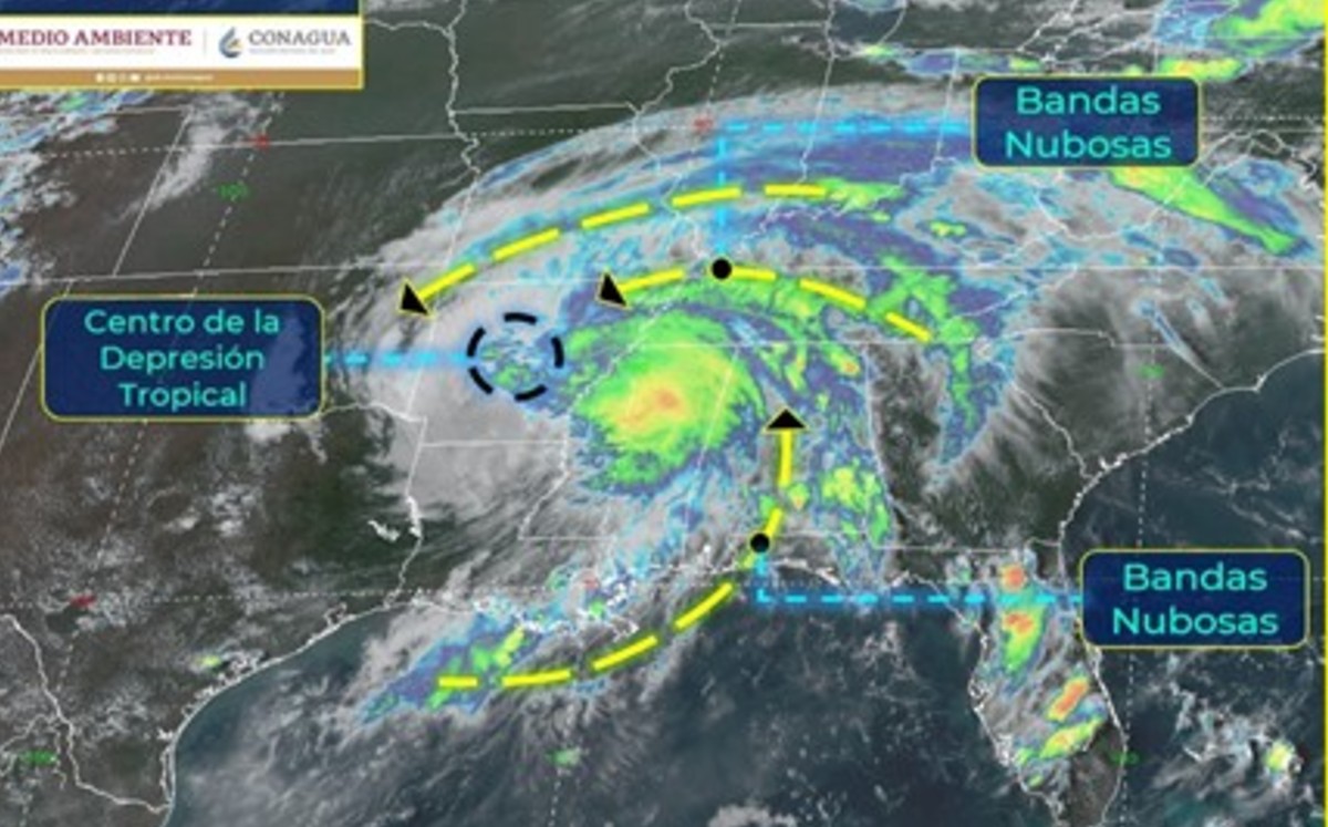 Laura se degradó a depresión tropical sobre Estados Unidos.