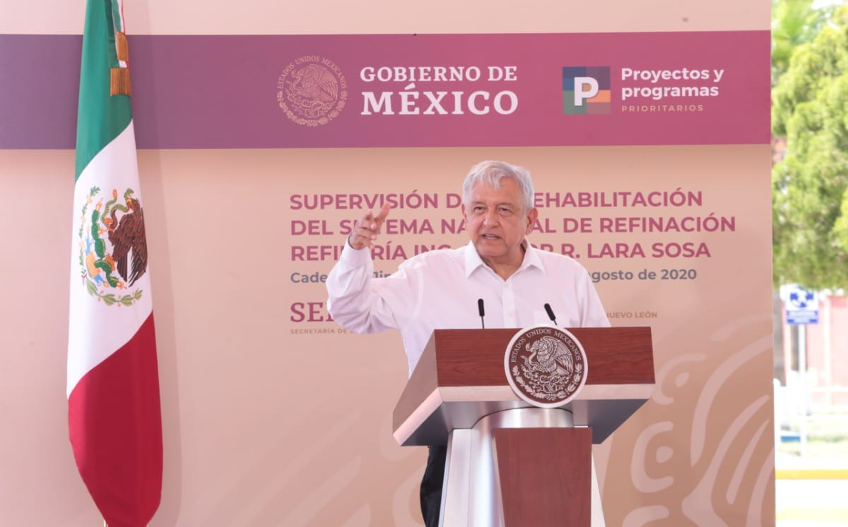El presidente encabezó la supervisión del Sistema Nacional de Refinerías en Cadereyta. (Jesús Quintanar)