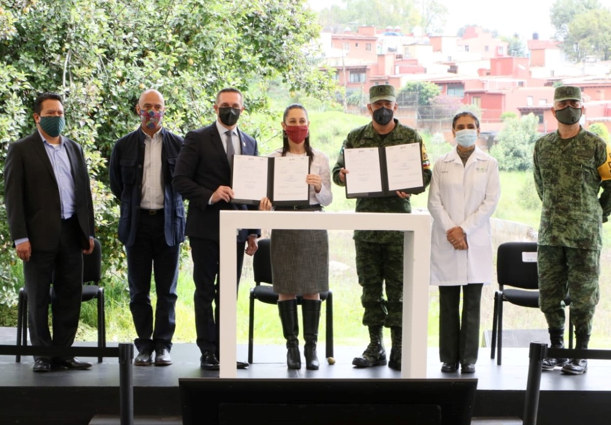 Sheinbaum y Sedena acordaron la construcción del Hospital General de Cuaujimalpa. | Especial