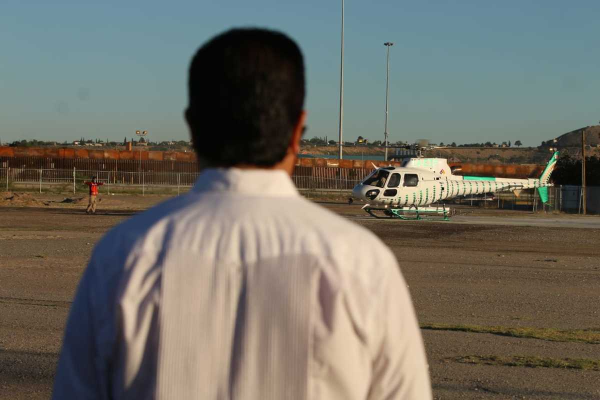 Para tareas de desinfección se utilizó un helicóptero. (Juan José García Amaro)