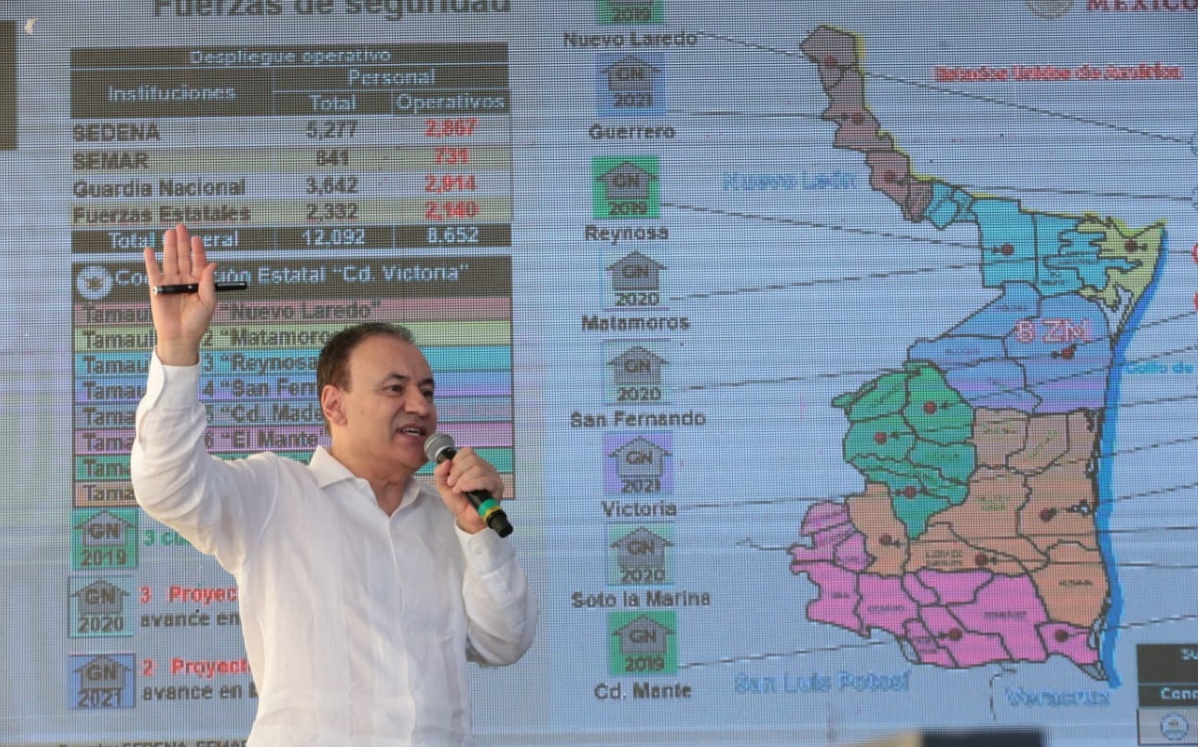 Alfonso Durazo, titular de la SSPC, en La Mañanera. (Jesús Quintanar)
