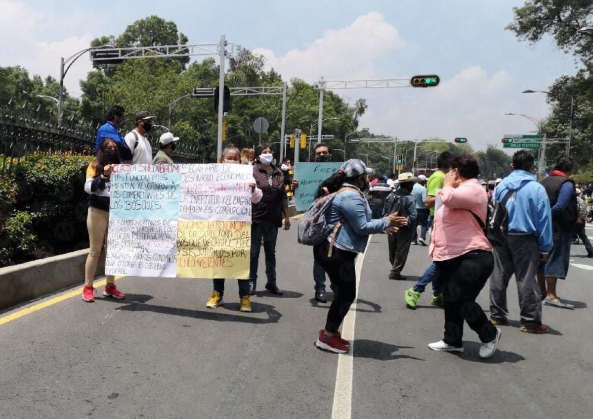 Comerciantes de Chapultepec protestan en avenida Reforma.| Jorge Becerril