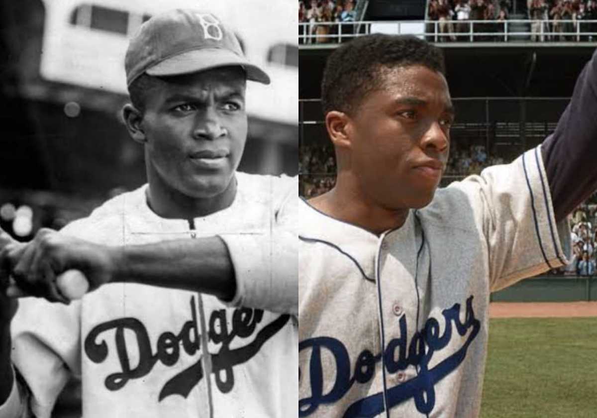 Jackie Robinson y  Chadwick Boseman | Cortesía