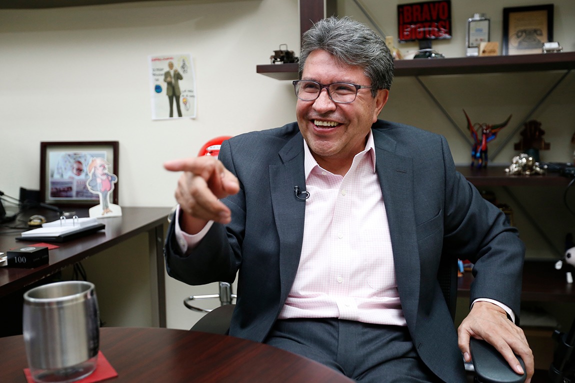 El coordinador de Morena en el Senado, Ricardo Monreal, se propone sacar 75 temas que son prioritarios para la 4T. (Nelly Salas)
