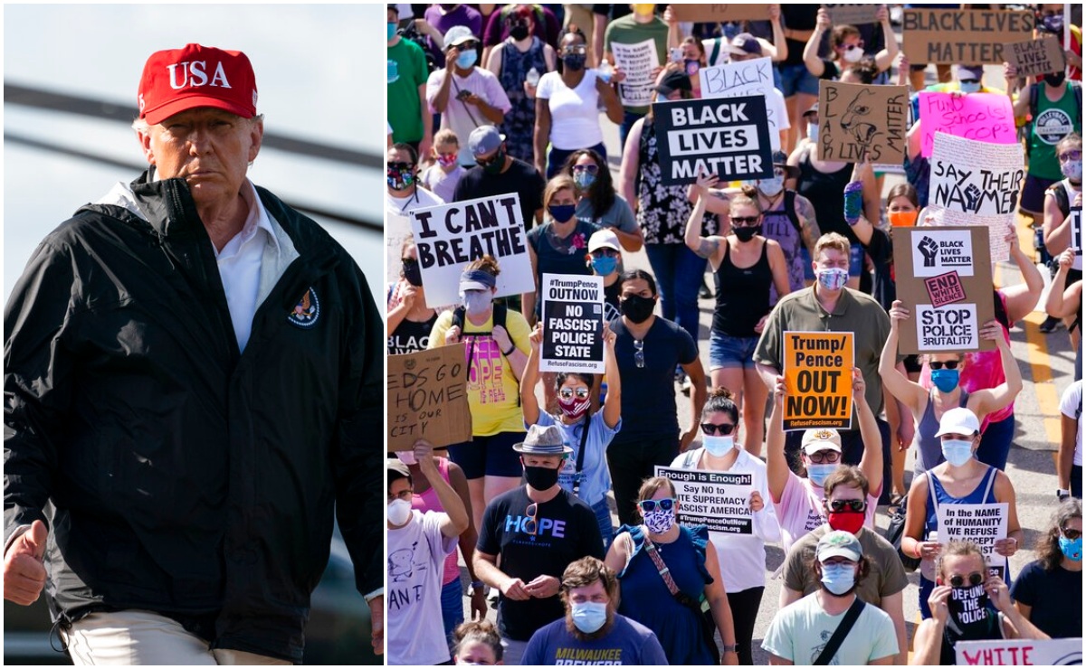 Donald Trump ha acusado a los manifestantes de estar motivados por "delincuentes y anarquistas". (AP)