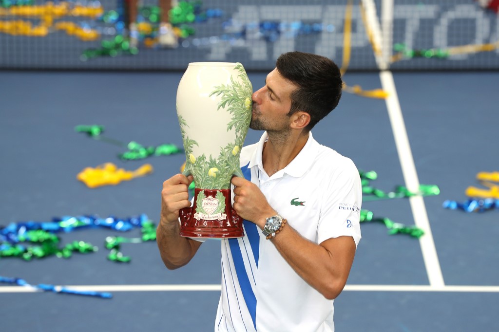 Novak Djokovic se proclamó campeón en Cincinnati por segunda vez en su carrera (AFP)