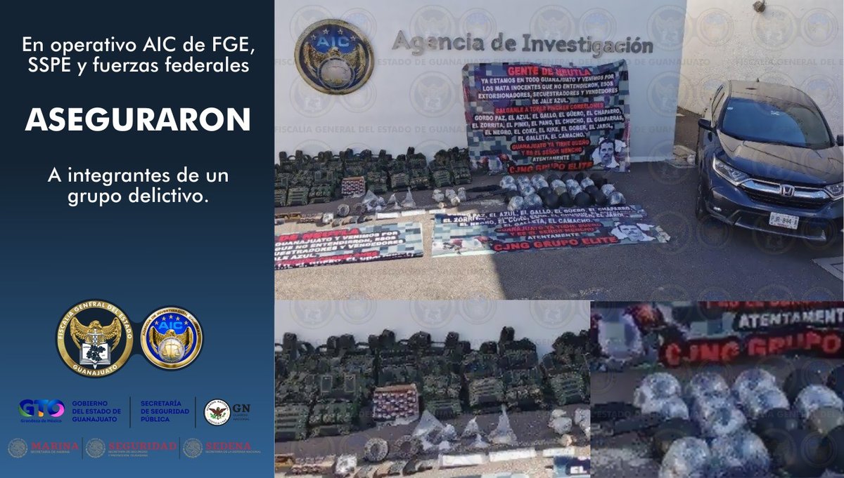 Aseguran arsenal a grupo criminal en Irapuato. Especial