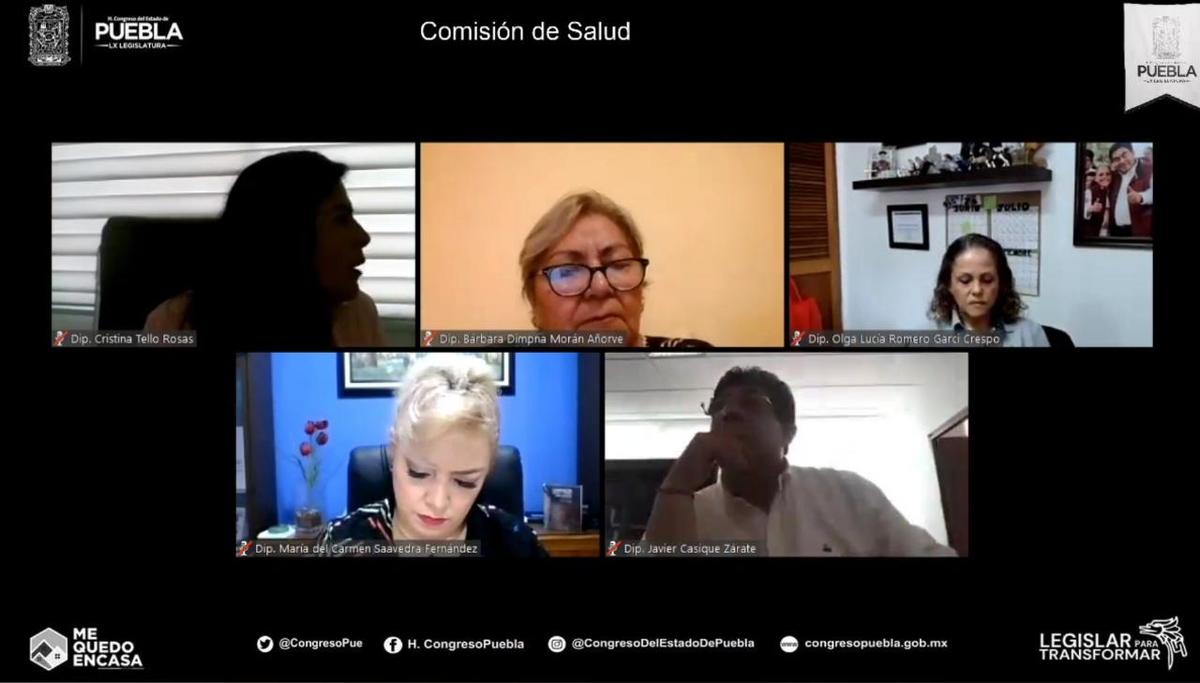 Comisión de Salud del Congreso Local en sesión virtual. (Especial)