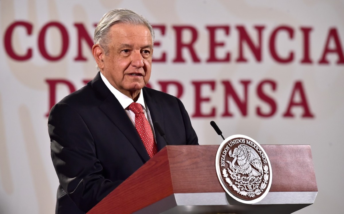 Andrés Manuel López Obrador en conferencia de prensa matutina. (Cortesía)