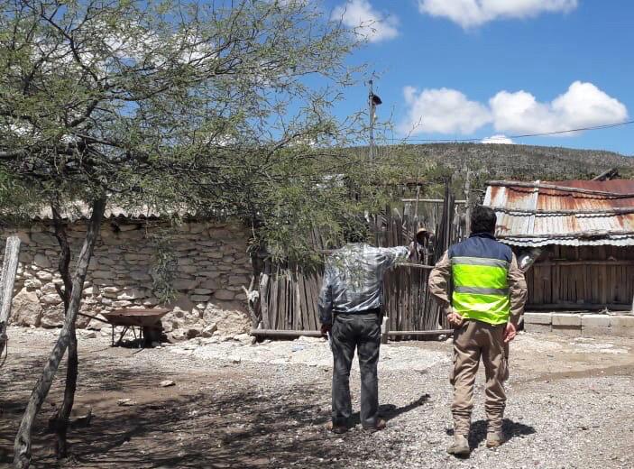 Viviendas de la junta auxiliar Santa Ana Teloxtoc dañadas por la caída de granizo. (Especial)