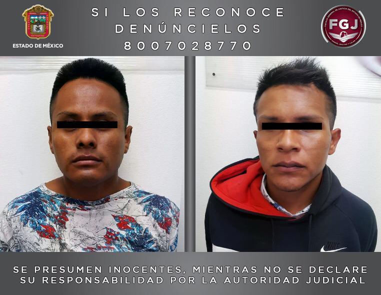 Los detenidos fueron identificados como Erick Geovanny “N”, Rafael “N”. (Especial)