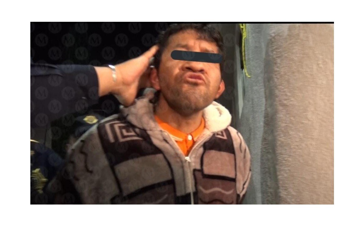 El hombre, que dijo tener 33 años, fue puesto a  a disposición del agente del Ministerio Público en la Fiscalía Especializada de Investigación de Deli