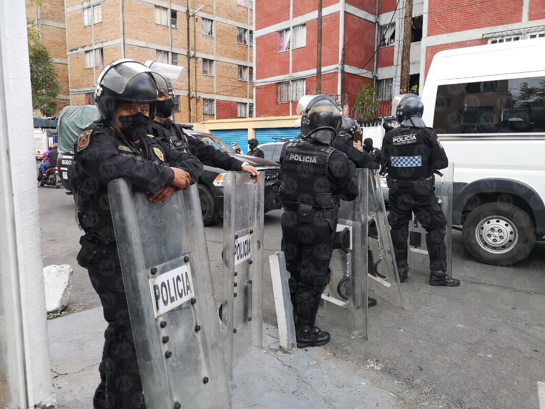 Policías realizaron un operativo en la colonia Morales / Jorge Becerril