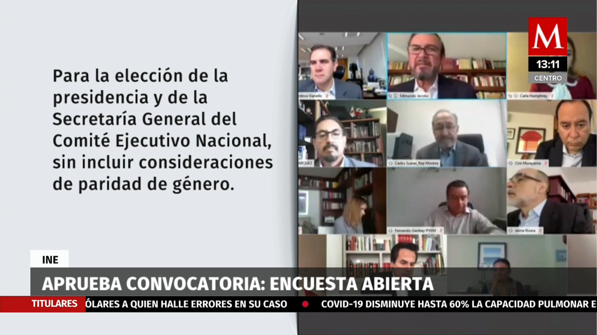 INE aprueba realizar encuesta abierta para elegir dirigencia de Morena