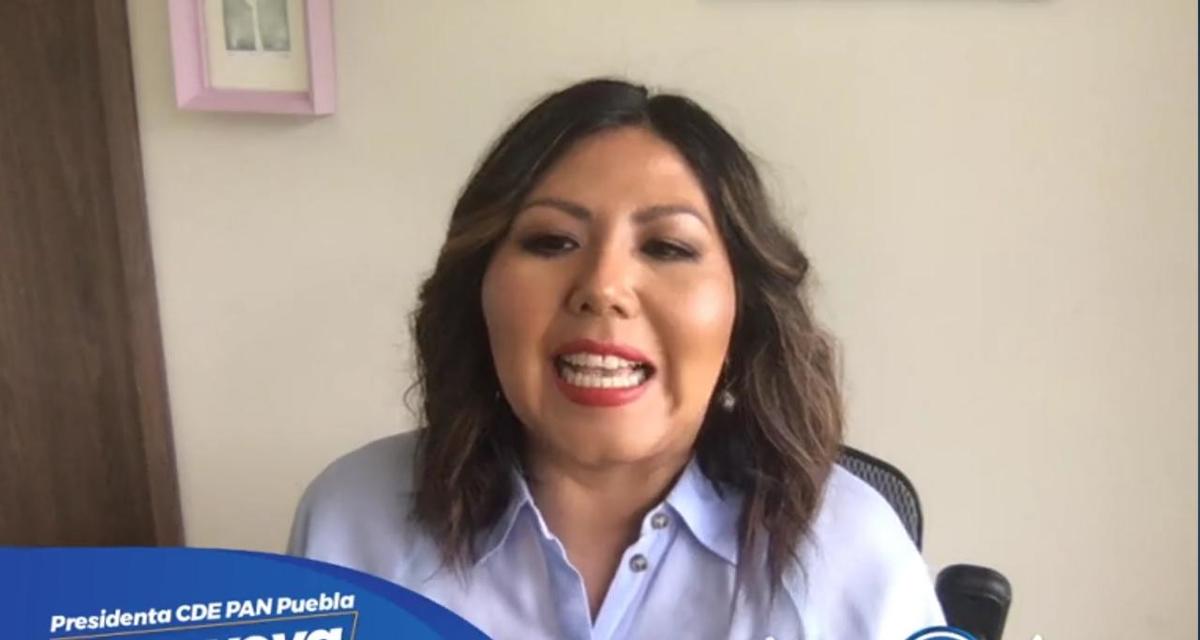 Conferencia de prensa vía Facebook de Genoveva Huerta, presidenta estatal del PAN. (Especial)