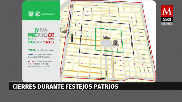 Para inhibir el ingreso al Zócalo aplicarán filtros y cierres