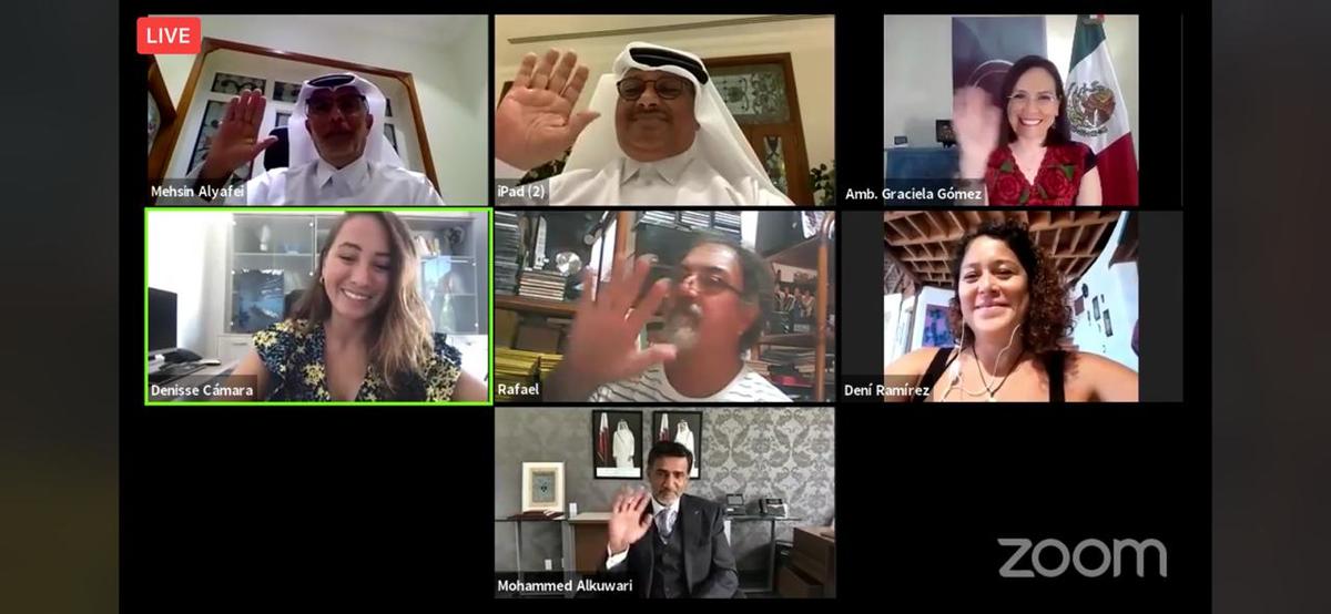 Autoridades y especialistas participaron en  El conversatorio del Tiburón Ballena entre Qatar y México. (Especial)