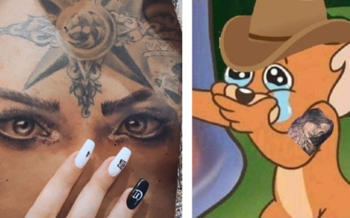 El cantante de música regional se tatuó la mirada de Belinda. (Twitter)
