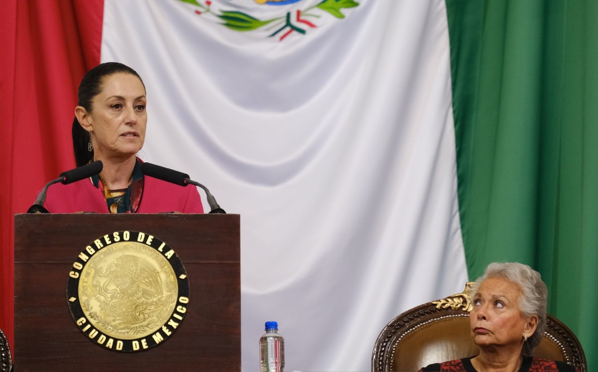 Claudia Sheinbaum en su primer informe de gobierno en el Congreso de CdMx. (Archivo Cuartoscuro)