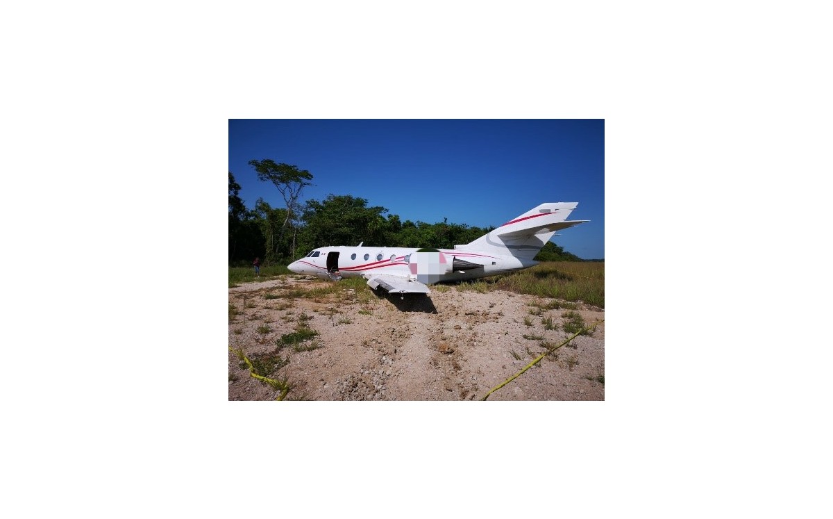 La aeronave que transportaba mil 207 kilogramos de cocaína. (Especial)