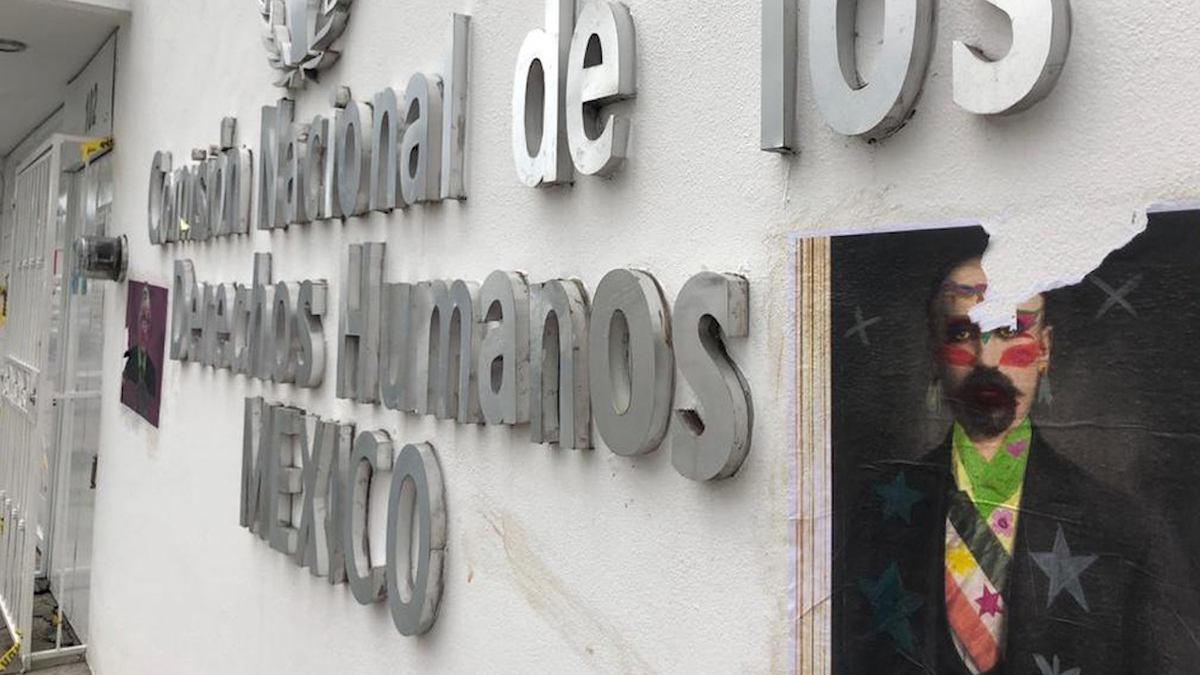 Vandalizan instalaciones de la CNDH en Michoacán