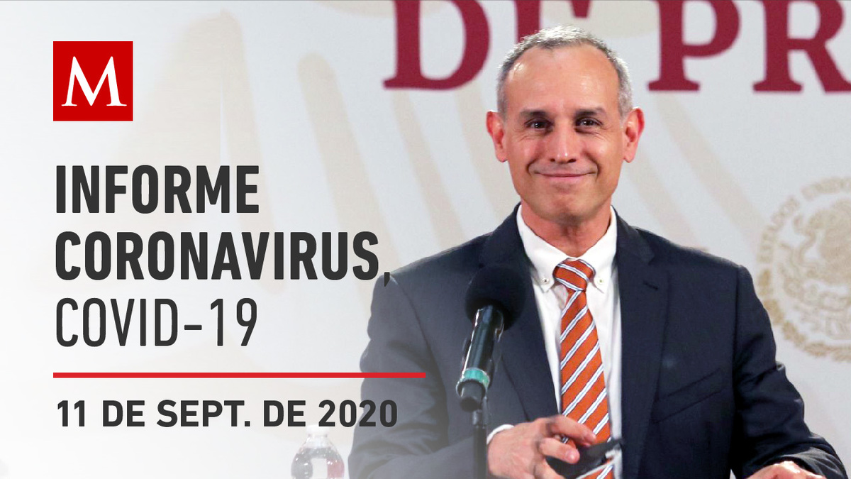 Informe diario por coronavirus en México, 11 de septiembre de 2020