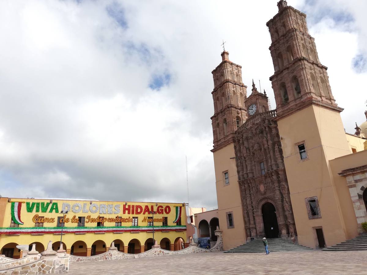 Así luce el atrio donde se lleva a cabo el grito de Dolores Hidalgo.