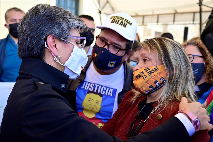 La alcaldesa de Bogotá, Claudia López, pidió perdón por el homicidio de Javier Ordóñez a manos de la policía. (EFE)