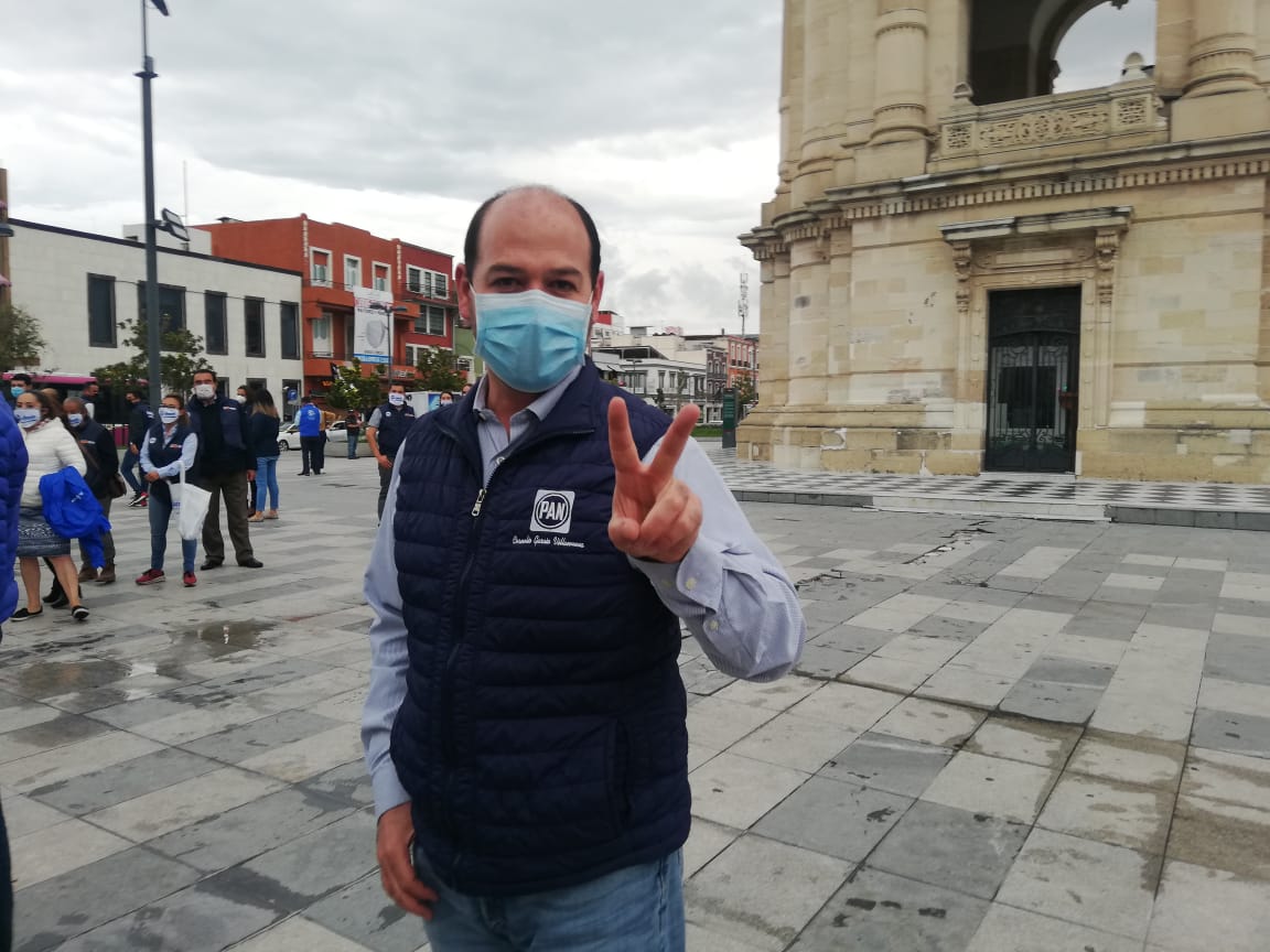 Cornelio García, presidente del PAN en Hidalgo. (Elizabeth Hernández)