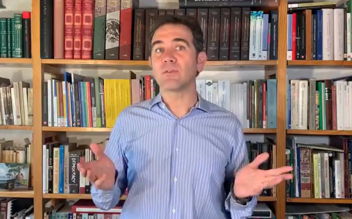 Lorenzo Córdova, consejero presidente del INE. (Captura)