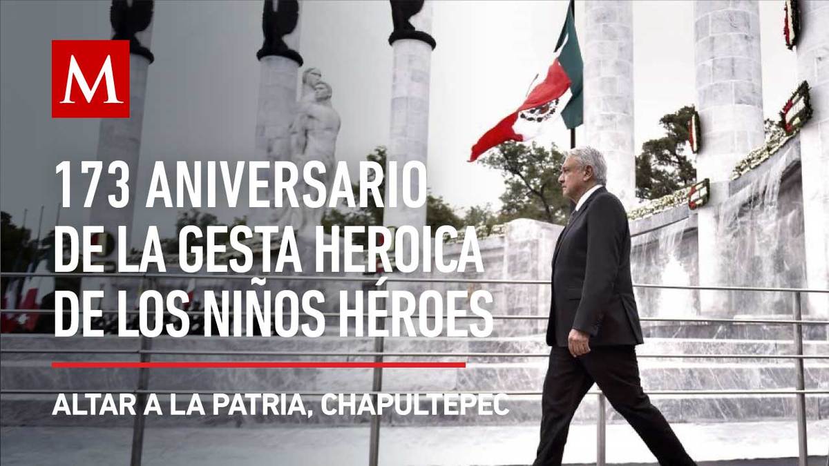 AMLO preside la ceremonia del 173 aniversario de la Gesta Heroica de los Niños Héroes de Chapultepec