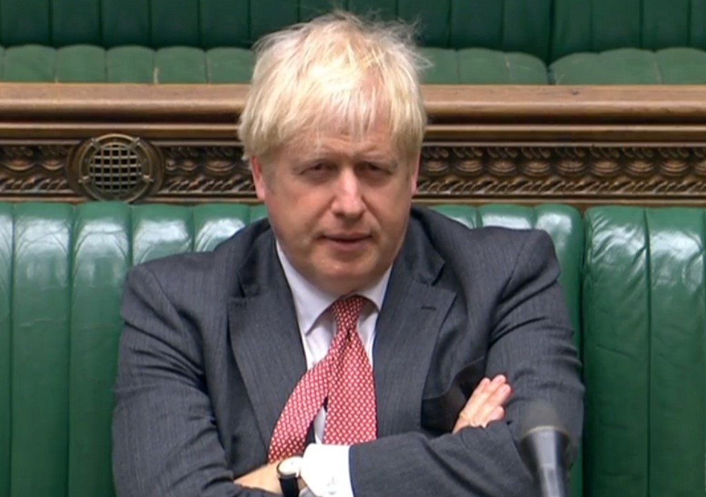 Boris Johnson durante la sesión de la Cámara de los Comunes sobre la anulación de una parte del Brexit este 14 de septiembre. (AFP)