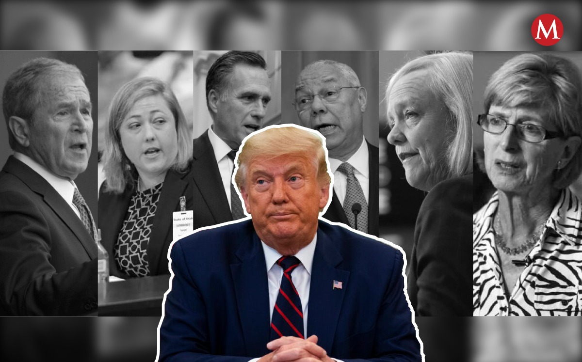 Donald Trump no cuenta con todo el apoyo de dirigentes emblemáticos del Partido Republicano. | Fotos: AP; Diseño: Marco Villagómez