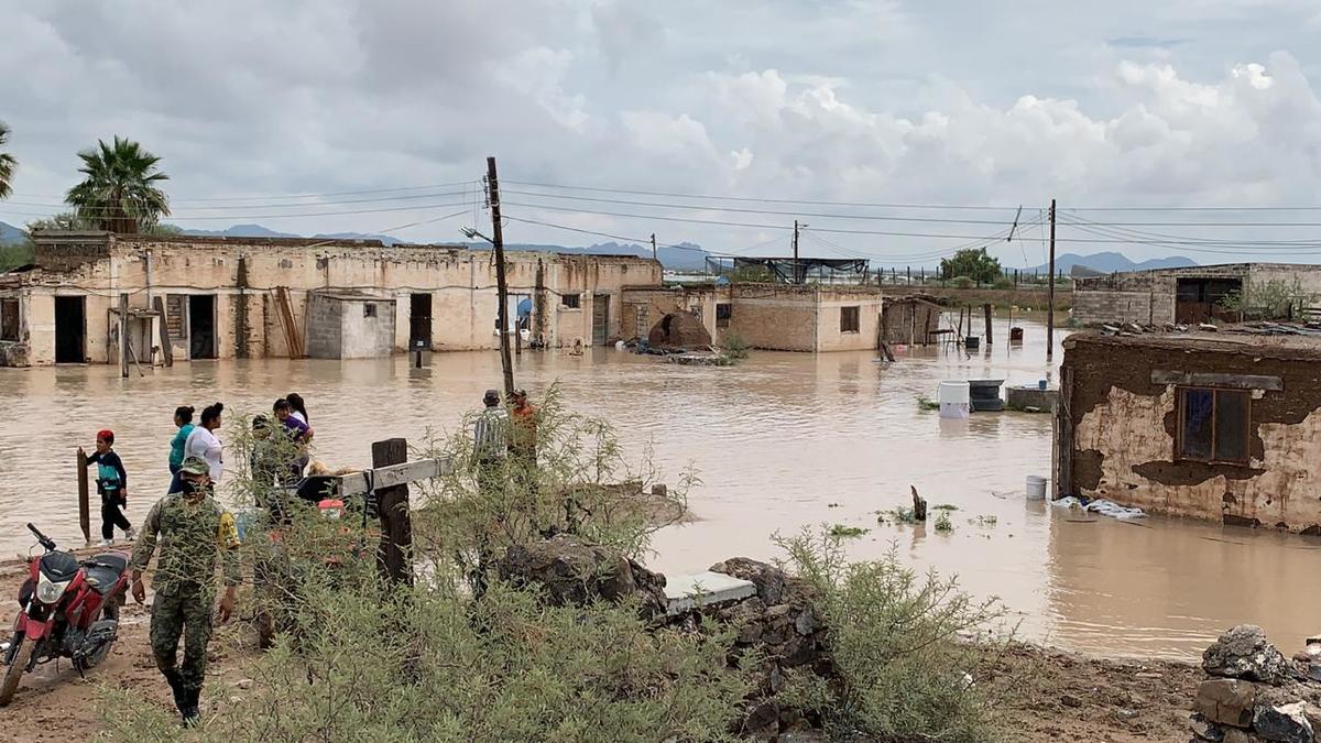 Unas 14 familias del ejido El Porvenir del municipio de Mapimí fueron evacuadas. (Especial)